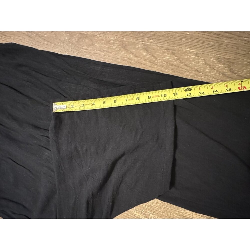 Rachel Pally Crop Palazzo Linen Pull On Elastic Waist Large Black Pockets Boho - Picture 7 of 11